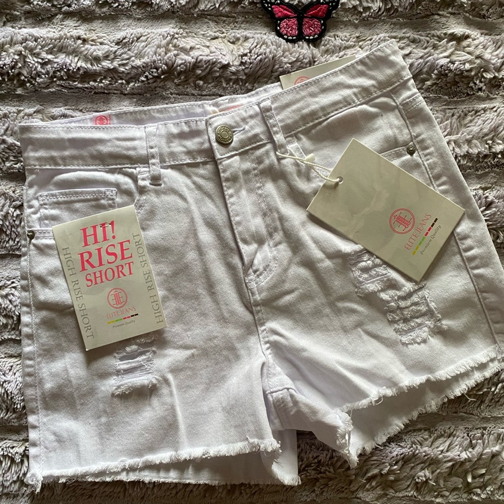 High Rise white shorts (size 9/29)